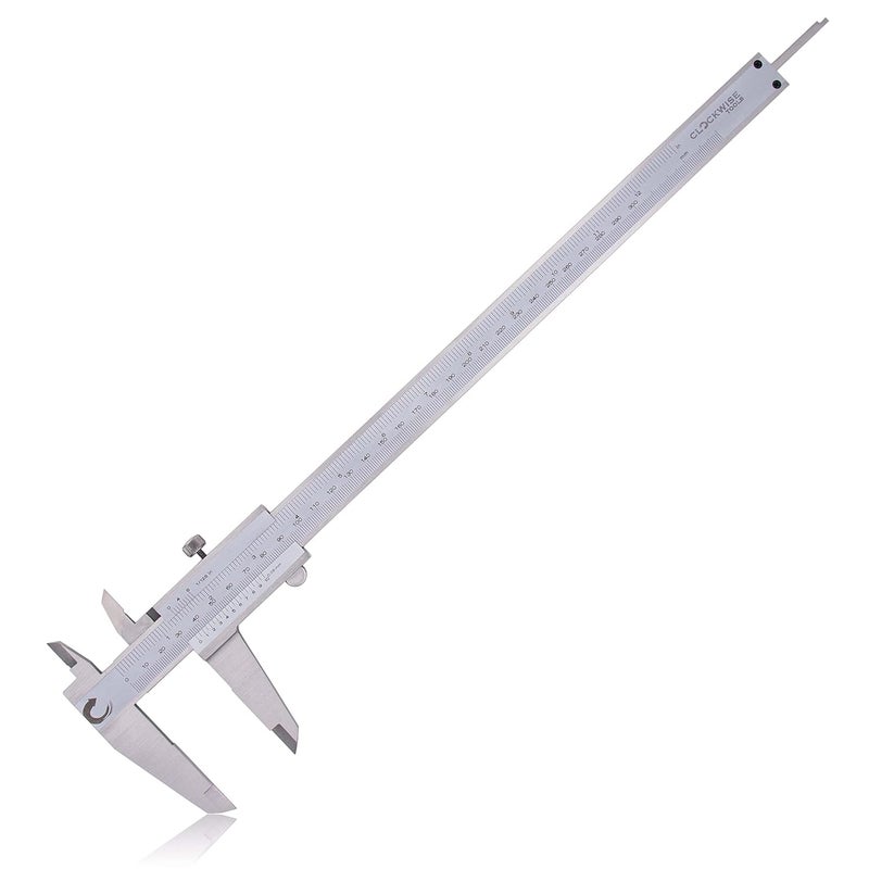Clockwise Tools Vernier Caliper, DVLR-1205 0-12 Inch/300 mm, Inch (Fraction)/Metric, Stainless Steel - Image 1